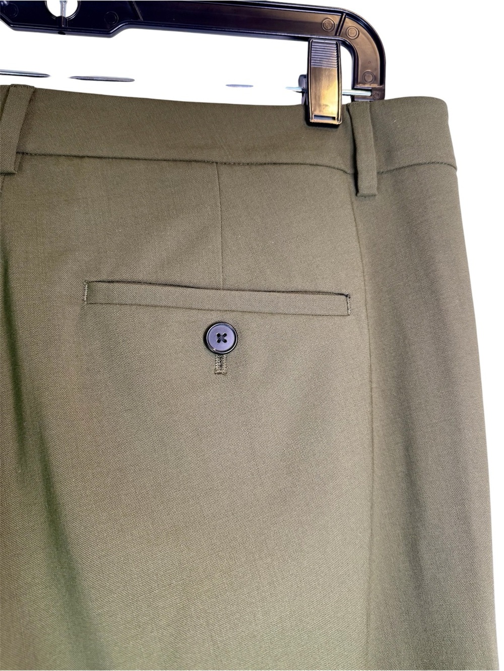 Vince Olive Green Ankle Pants with Black Side Stripe - Picture 10 of 15